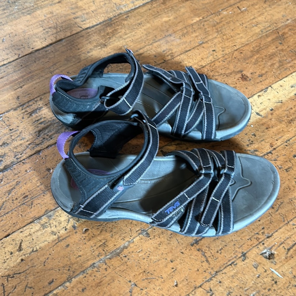 TEVA black grey purple Water Hiking Shoes Sandals Women’s 8